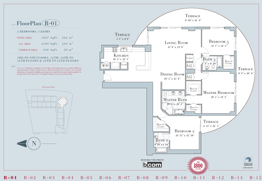 1800 Club Condo Floor Plans